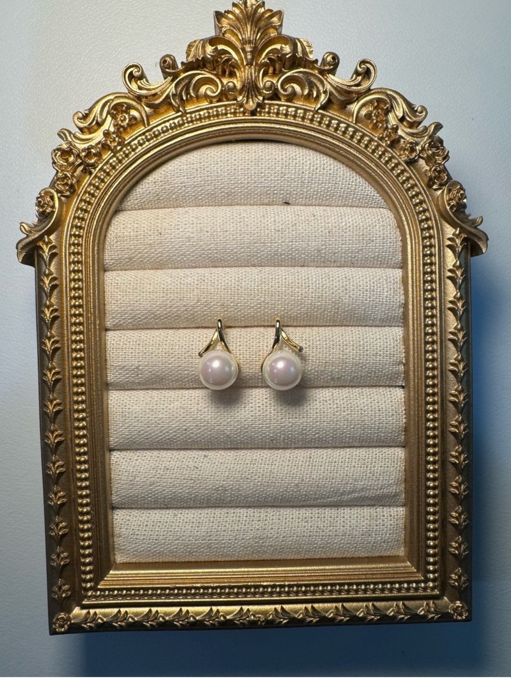 Classic Pearl Drop Earrings— Gold